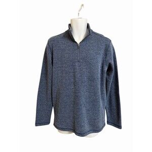 NWT Gap Men's S Small Blue Indigo Heathered 1/2 Zip Pullover Sweater NEW